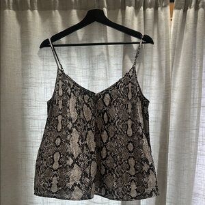 Express Pleated Snake Pattern Cami Top